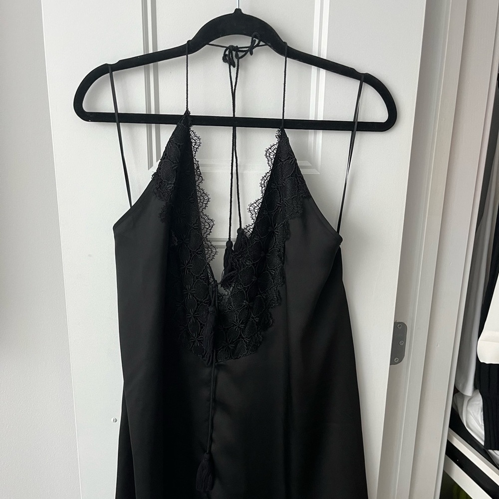 Open Back Silk Dress